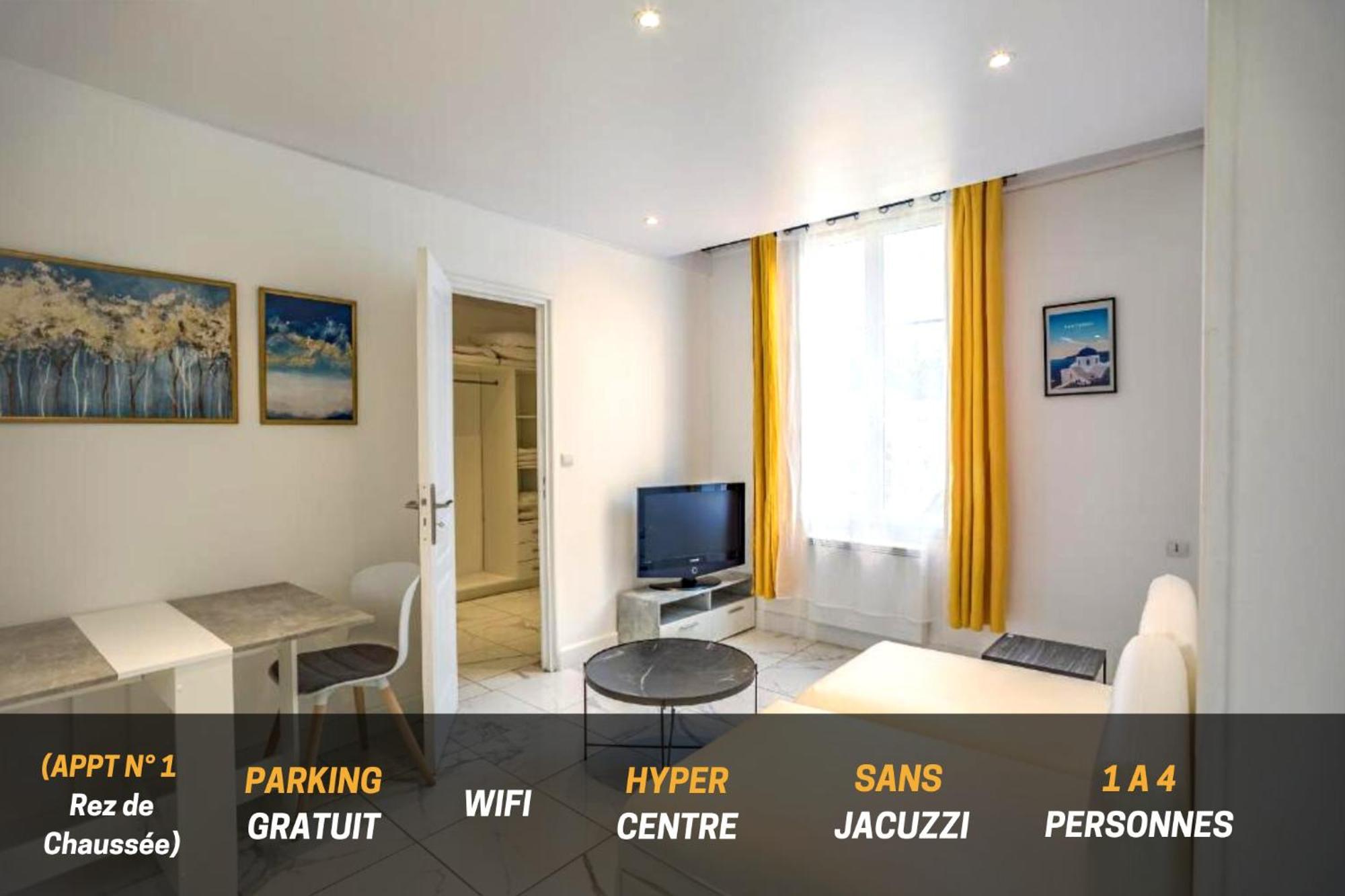 Quartier Des Theatres Centre, Wifi Et Parking - Zen Appart Troyes Kültér fotó